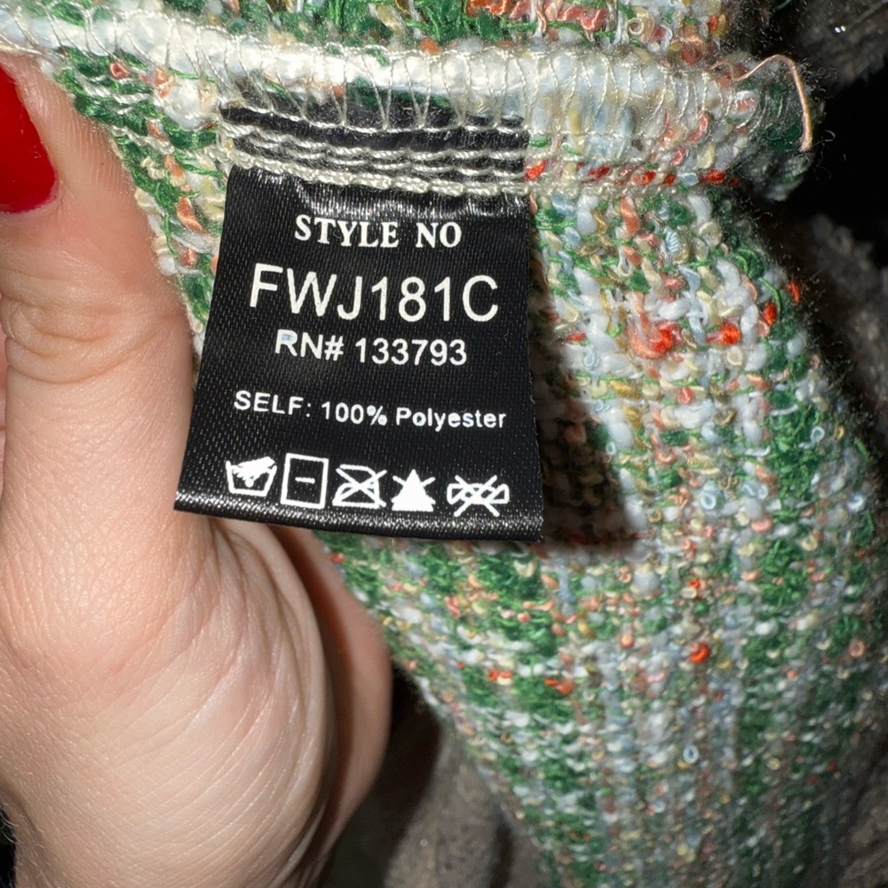POL Tweed Plaid Jacket | Frayed Trim | Preppy Boutique Style | Size Small - Picture 11 of 12